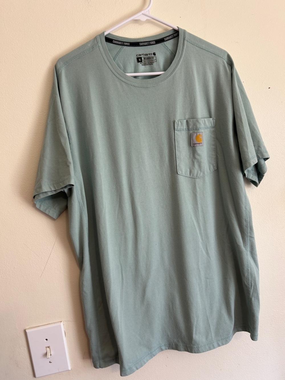 Carhartt Men's Short-Sleeve Force Pocket Tee in Sage Green
